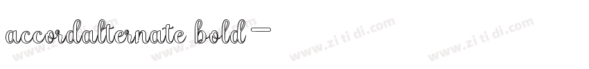 accordalternate bold字体转换
